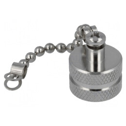 Capac protecție conectori M12 IP67 metal cu lănțișor | Electronic-mag.ro | Componente Electronice