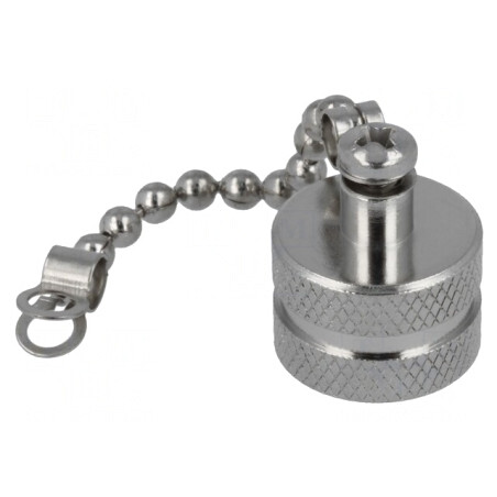 Capac protecție conectori M12 IP67 metal cu lănțișor | Electronic-mag.ro | Componente Electronice
