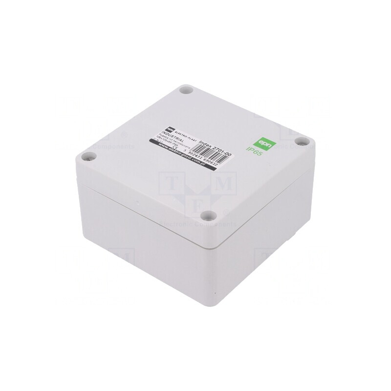 Carcasă universală industrială gri 105x105x66 mm | Electronic-mag.ro | Componente Electronice