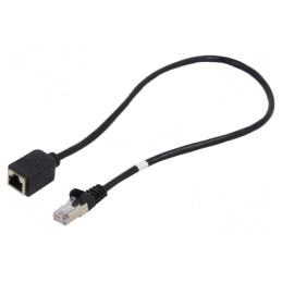 Prelungitor RJ45 0,5m Negru F/UTP Cat5e | Electronic-mag.ro | Componente Electronice