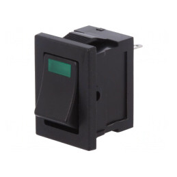 Rocker Switch SPST ON-OFF 3A 250V Black LED