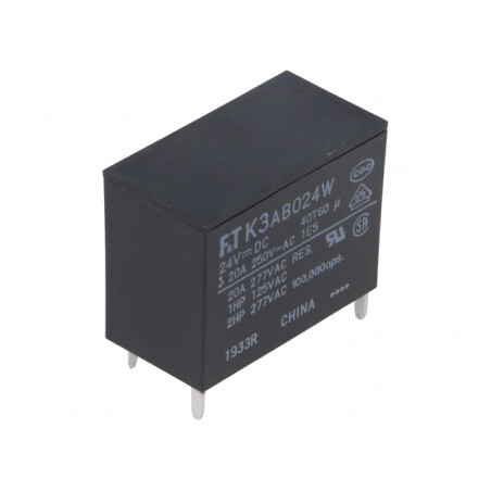 Releu Electromagnetic 24VDC 25A SPST-NO FTR-K3 | Electronic-mag.ro | Componente Electronice