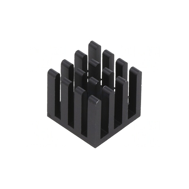 Radiator Extrudat Negru 15x15x14mm | Electronic-mag.ro | Componente Electronice