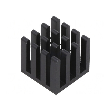 Radiator Extrudat Negru 15x15x14mm | Electronic-mag.ro | Componente Electronice