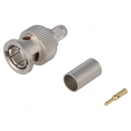 Mufă BNC tată drept 75Ω RG59 | Electronic-mag.ro | Componente Electronice