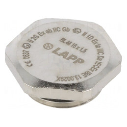 Capac de Protecție Alamă 20mm IP68 M16 1.5 Nichelat | Electronic-mag.ro | Componente Electronice