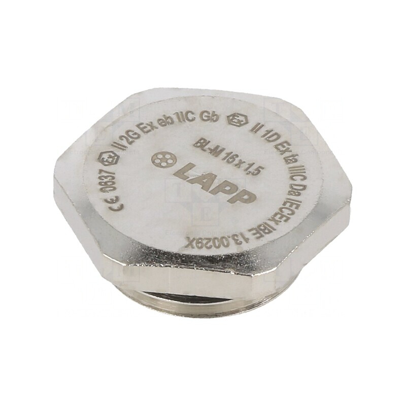 Capac de Protecție Alamă 20mm IP68 M16 1.5 Nichelat | Electronic-mag.ro | Componente Electronice