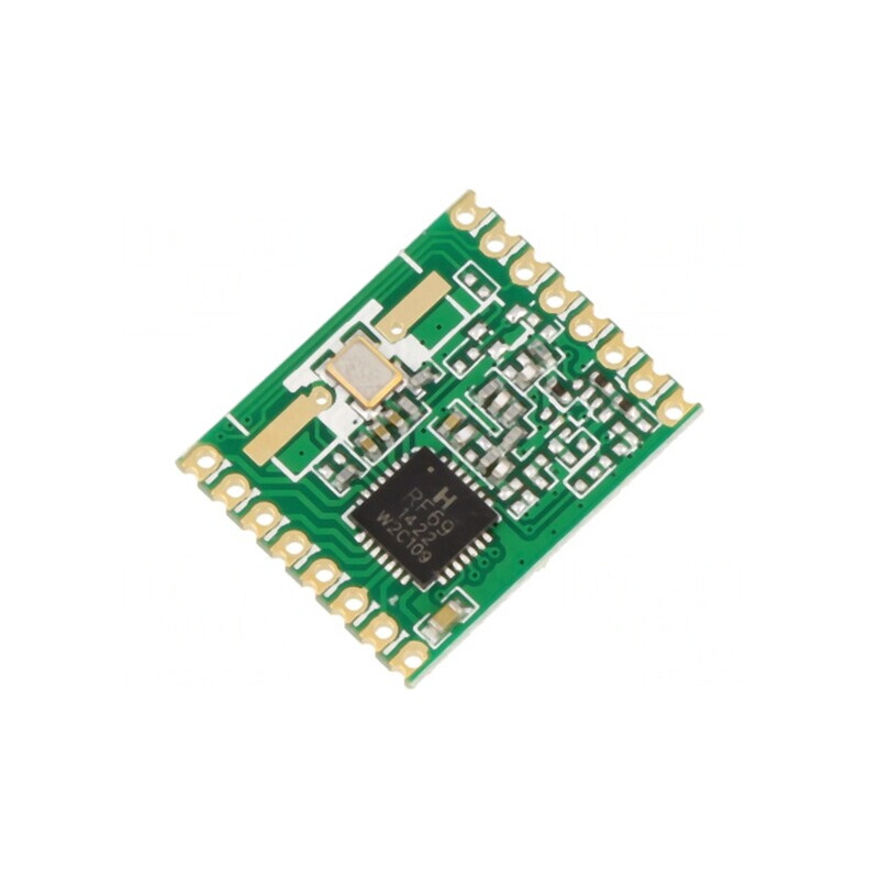 Modul RF emițător-receptor FM 433,92MHz SPI SMD | Electronic-mag.ro | Componente Electronice