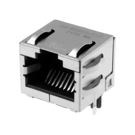 Soclu RJ45 8P8C Cat 6a Ecranat pentru PCB | Electronic-mag.ro | Componente Electronice