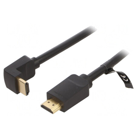 Cablu HDMI 2.0 Negru 2m 90° | Electronic-mag.ro | Componente Electronice