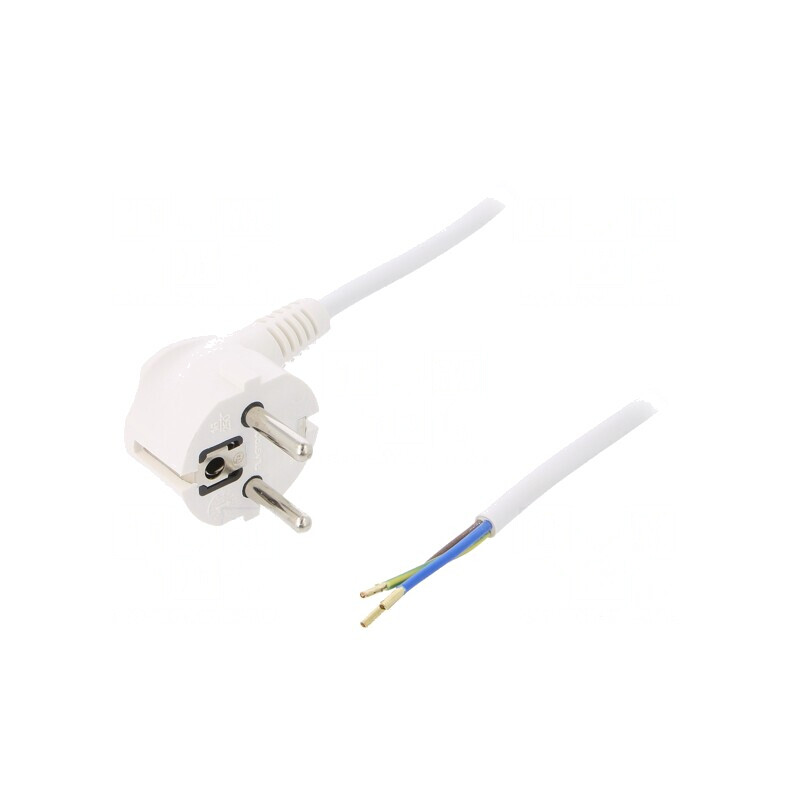 Cablu Electric Alb 3x1mm2 1m 16A 250V | Electronic-mag.ro | Componente Electronice