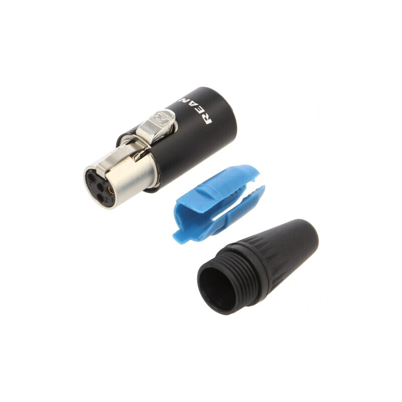 Mufă XLR mini 4 pini mamă aurită pentru cablu | Electronic-mag.ro | Componente Electronice