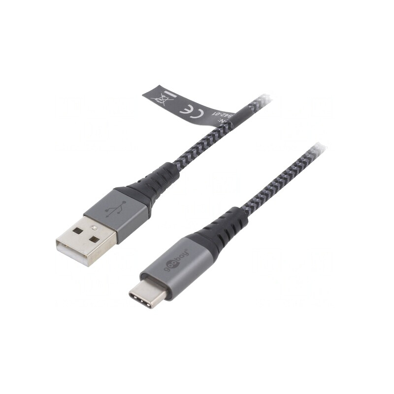 Cablu USB 2.0 USB A la USB C 1m Textilă 480Mbps | Electronic-mag.ro | Componente Electronice Cablu USB 2.0 USB A la USB C 1m Textilă 480Mbps | Electronic-mag.ro | Componente Electronice