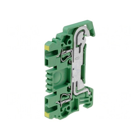 Conector Șine 1,5mm2 2 Borne Galben-Verde | Electronic-mag.ro | Componente Electronice
