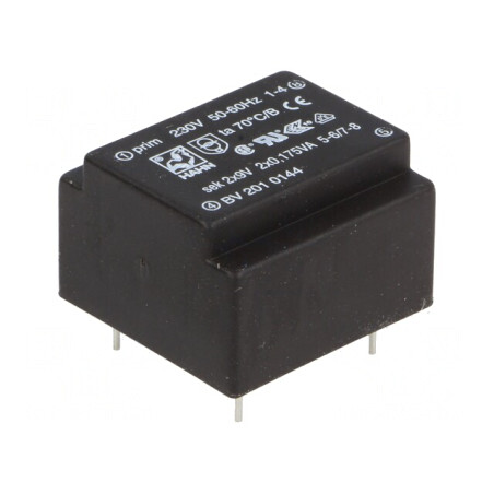 Transformator încapsulat 0,35VA 230V-9V PCB | Electronic-mag.ro | Componente Electronice