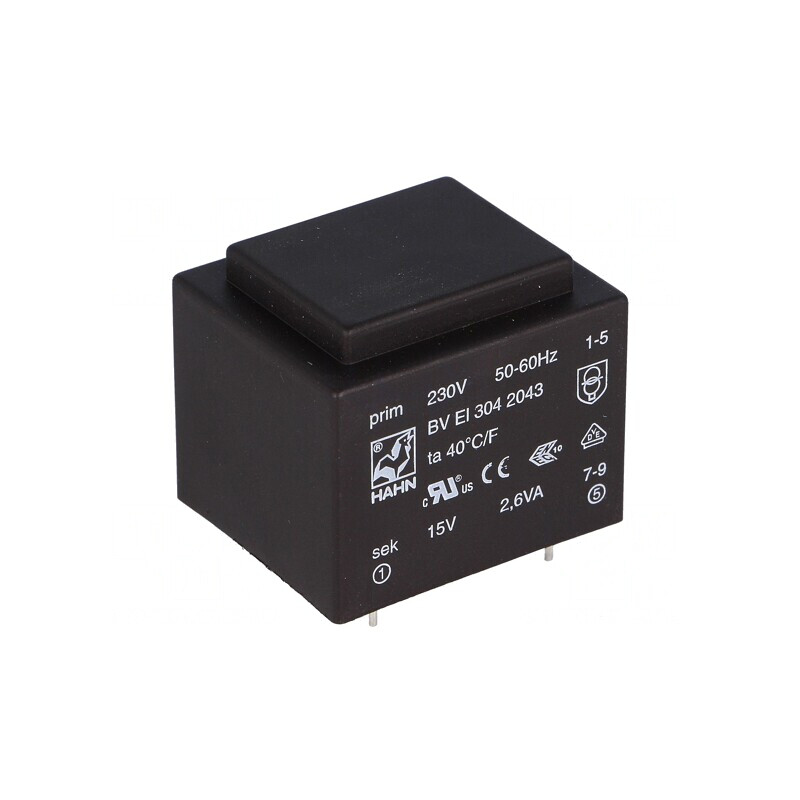 Transformator încapsulat 2,6VA 230VAC 15V PCB | Electronic-mag.ro | Componente Electronice Transformator încapsulat 2,6VA 230VAC 15V PCB | Electronic-mag.ro | Componente Electronice