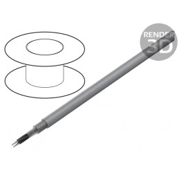 Cablu ecranat 4x1,5mm2 PVC cu tresă cupru cositorit | Electronic-mag.ro | Componente Electronice