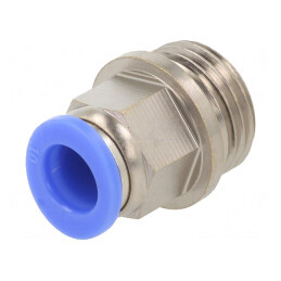 Racord Push-in Simplu Alamă Nichelată BLUELINE | Electronic-mag.ro | Componente Electronice