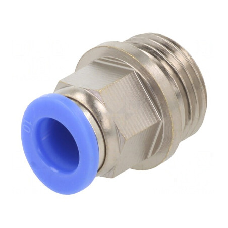 Racord Push-in Simplu Alamă Nichelată BLUELINE | Electronic-mag.ro | Componente Electronice