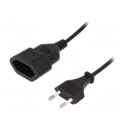Prelungitor Alimentare Negru 1m | Electronic-mag.ro | Componente Electronice