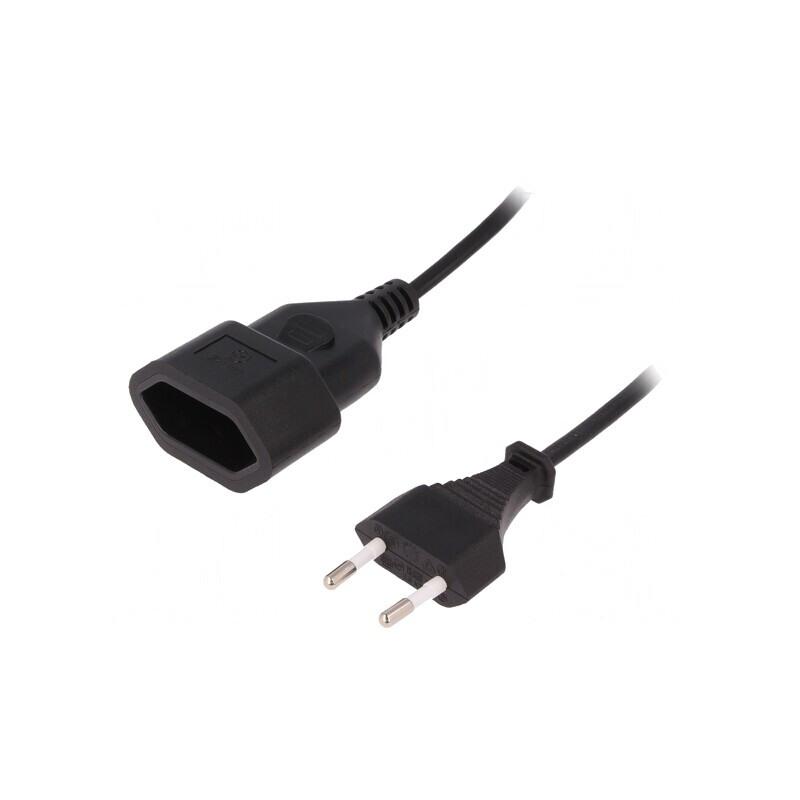 Prelungitor Alimentare Negru 1m | Electronic-mag.ro | Componente Electronice