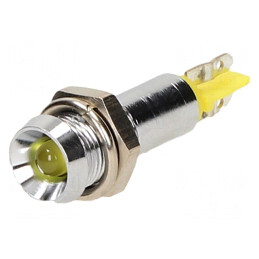 Lampă LED Galbenă 24-28VAC Ø6,2mm Lipit | Electronic-mag.ro | Componente Electronice