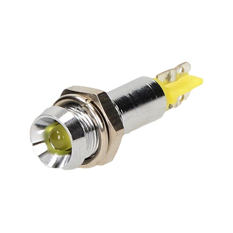 Lampă LED Galbenă 24-28VAC Ø6,2mm Lipit | Electronic-mag.ro | Componente Electronice