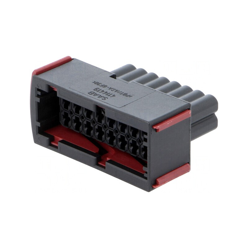 Conector Automotive JPT Mamă pe Cablu PIN 16 Negru | Electronic-mag.ro | Componente Electronice