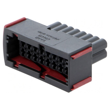 Conector Automotive JPT Mamă pe Cablu PIN 16 Negru | Electronic-mag.ro | Componente Electronice