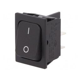 Rocker Switch 20A 250V Black IP40 | Electronic-mag.ro | Componente Electronice