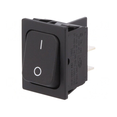 Rocker Switch 20A 250V Black IP40 | Electronic-mag.ro | Componente Electronice