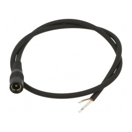 Cablu DC 5,5/2,1 Negru 2m | Electronic-mag.ro | Componente Electronice