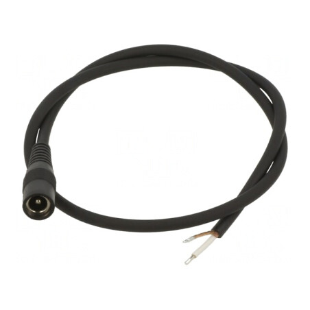 Cablu DC 5,5/2,1 Negru 2m | Electronic-mag.ro | Componente Electronice