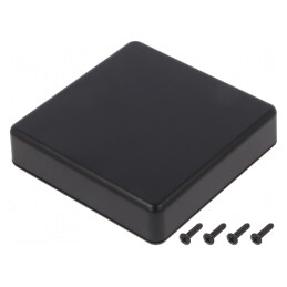 Carcasă universală ABS neagră 80x80x20mm IP40 | Electronic-mag.ro | Componente Electronice