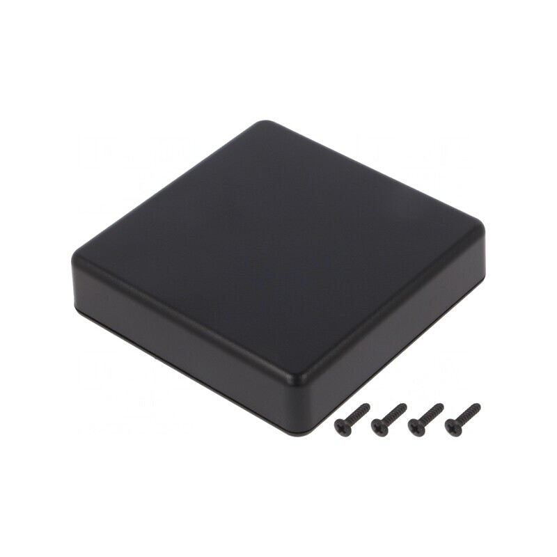 Carcasă universală ABS neagră 80x80x20mm IP40 | Electronic-mag.ro | Componente Electronice