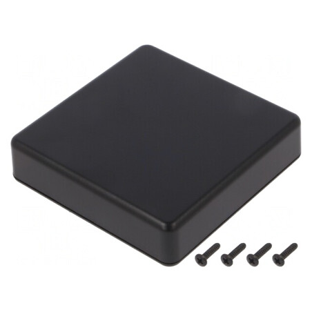 Carcasă universală ABS neagră 80x80x20mm IP40 | Electronic-mag.ro | Componente Electronice