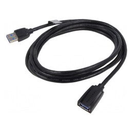 Cablu USB 3.0 2m Negru 5Gbps