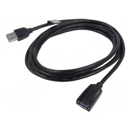 Cablu USB 3.0 2m Negru 5Gbps | Electronic-mag.ro | Componente Electronice