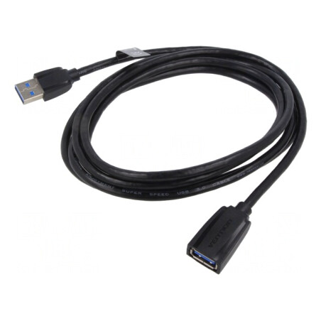 Cablu USB 3.0 2m Negru 5Gbps | Electronic-mag.ro | Componente Electronice