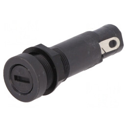 Clemă Siguranțe Cilindrice 10A 250V Neagră | Electronic-mag.ro | Componente Electronice