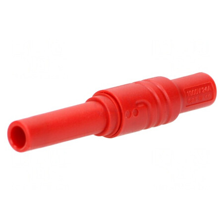 Soclu Banană 4mm 24A 1kVDC Roșu | Electronic-mag.ro | Componente Electronice