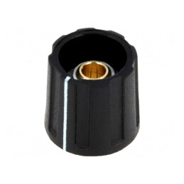 Buton rotativ negru cu indicator ABS 16mm | Electronic-mag.ro | Componente Electronice