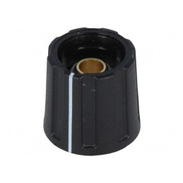Buton rotativ negru cu indicator ABS 6,35mm | Electronic-mag.ro | Componente Electronice