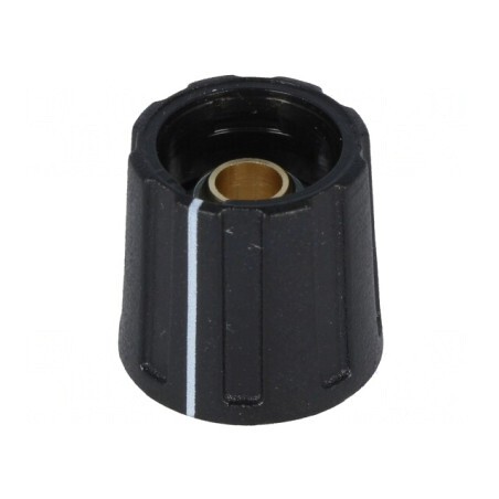 Buton rotativ negru cu indicator ABS 6,35mm | Electronic-mag.ro | Componente Electronice