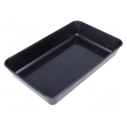 Cuvă ESD Polistiren Neagră 250x125x34mm | Electronic-mag.ro | Componente Electronice