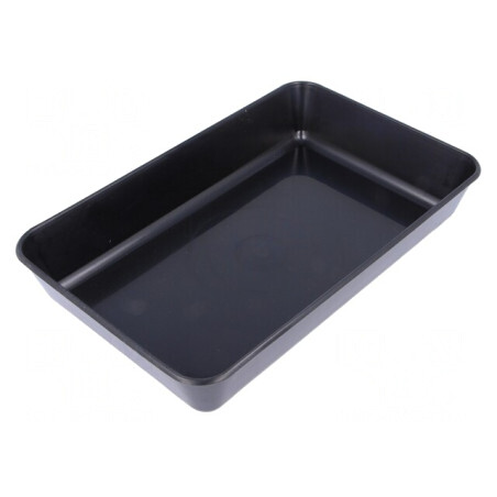 Cuvă ESD Polistiren Neagră 250x125x34mm | Electronic-mag.ro | Componente Electronice