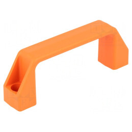 Manetă tehnopolimer portocalie 38mm x 109mm x 21mm | Electronic-mag.ro | Componente Electronice