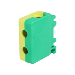 Conector Șine 50mm2 1 Pista 2 Borne Galben-Verde | Electronic-mag.ro | Componente Electronice