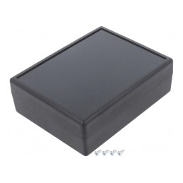 Carcasă universală ABS neagră 86x109x36 mm | Electronic-mag.ro | Componente Electronice