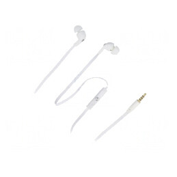 Căști In-Ear Albe cu Microfon Jack 3.5mm 1.2m 32Ω | Electronic-mag.ro | Componente Electronice